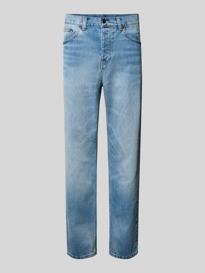 Carhartt Work In Progress Straight Fit Jeans im 5-Pocket-Design Modell 'NEWEL' Jeansblau 2