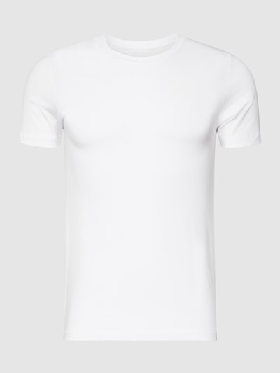 Schiesser T-shirt met labeldetail Wit - 2