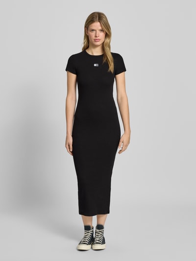 Tommy Jeans Körpernahes Midikleid aus Baumwoll-Mix Black 4