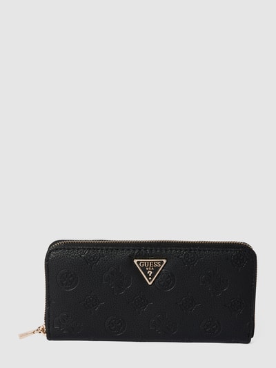 Guess Portemonnaie mit Allover-Logo Black 1