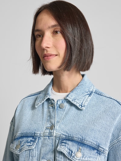 Vero Moda Oversized jeansjack van katoenmix, model 'TESSA' Lichtblauw - 3