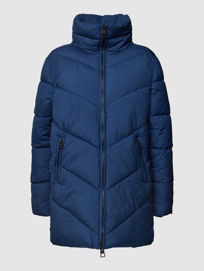 Jake*s Casual Gewatteerd jack met opstaande kraag Donkerblauw - 2