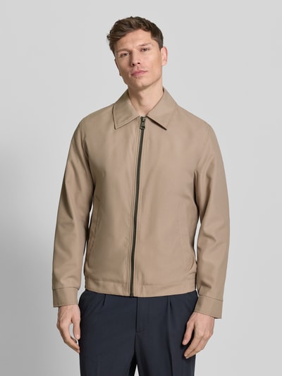 Strellson Kurtka bluzonowa w kroju regular fit z kołnierzem wykładanym model 'LIGHT 2.0' Beżowy 4
