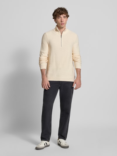 Marc O'Polo Denim Regular fit schipperstrui van katoenmix Offwhite - 1