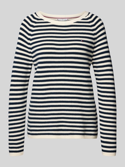 Tommy Hilfiger Regular Fit Pullover aus reiner Baumwolle Dunkelblau 2