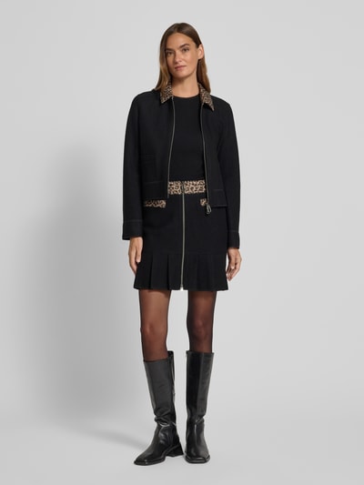 Marc Cain Spódnica o kroju regular fit z mieszanki żywej wełny Czarny 1