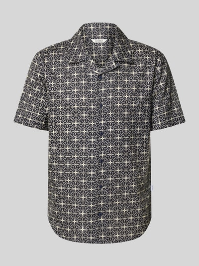 GABBA Regular fit vrijetijdsoverhemd met reverskraag, model 'TIMO' Marineblauw - 2