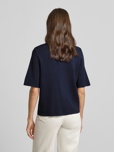 YAS Gebreide cardigan met 1/2-mouwen, model 'LORO' Marineblauw - 5