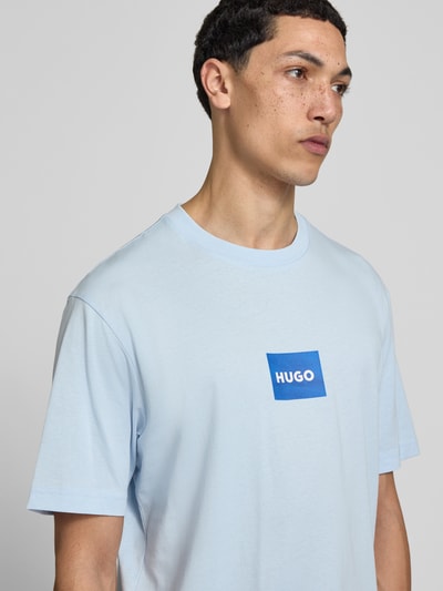 HUGO Blue Regular Fit T-Shirt aus reiner Baumwolle Modell 'NAYONIX' Hellblau 3