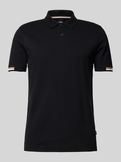 BOSS Poloshirt mit Label-Print Modell 'Parlay' Black 2