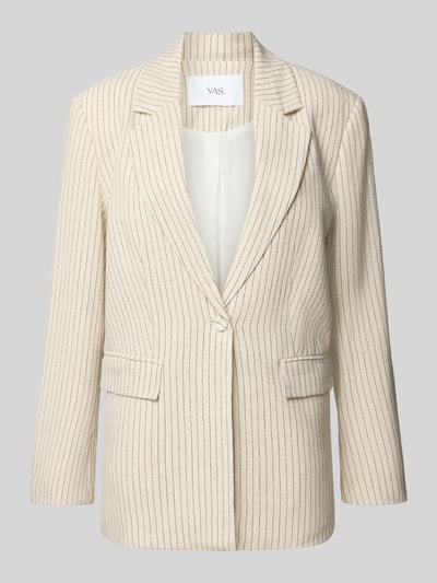 YAS Regular Fit Blazer aus Viskose-Leinen-Mix Modell 'LIRU' Offwhite 2