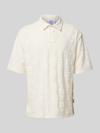 CARLO COLUCCI Regular Fit Poloshirt mit Knopfleiste Modell 'BEACHWEAR' Offwhite 1