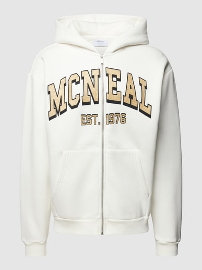 MCNEAL Sweatjacke mit Label-Statement  Offwhite 2