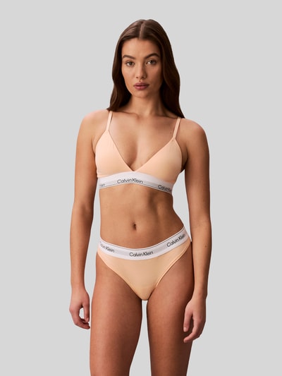 Calvin Klein Underwear String aus Baumwoll-Mix mit Logo-Bund Apricot 4