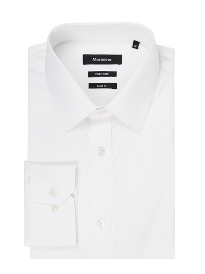 Matinique Slim Fit Business-Hemd mit Stretch-Anteil Modell 'Robo' Weiss 5