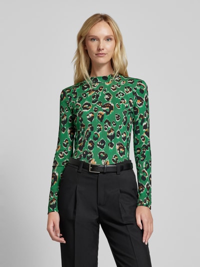 Marc Cain Shirt met lange mouwen en opstaande kraag Groen - 4