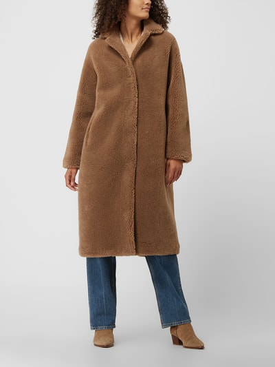 Studio AR Keerbare lange jas met wol, model 'Florence' Camel - 5