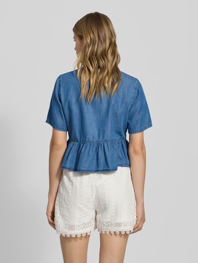 Only Boxy Fit Jeansbluse aus Baumwoll-Lyocell-Mix Modell 'BEA' Jeansblau 5