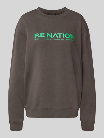P.E Nation Oversized Sweatshirt aus reiner Bio-Baumwolle Modell 'Qualify' Anthrazit 2
