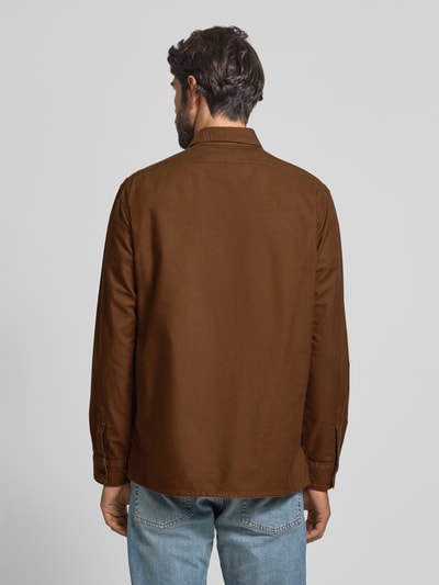 Polo Ralph Lauren Slim Fit Hemdjacke mit Kentkragen Mittelbraun 5