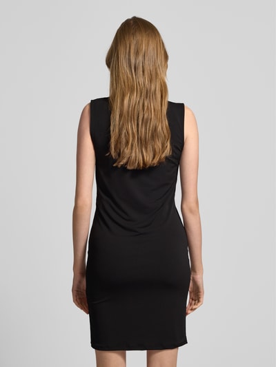 Pieces Slim fit mini-jurk met opstaande kraag, model 'MADISON' Zwart - 5