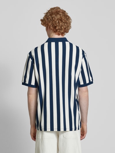 Carhartt Work In Progress Koszulka polo z krótką listwą guzikową Ciemnoniebieski 5