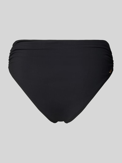 Produktfoto, czarny High Waist Bikini-Slip mit Label-Detail Modell 'SOLID' od Barts, materiał z dodatkiem stretch, elastyczny pas