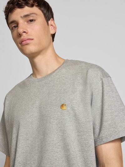 Carhartt Work In Progress T-shirt met labelstitching Lichtgrijs gemêleerd - 3