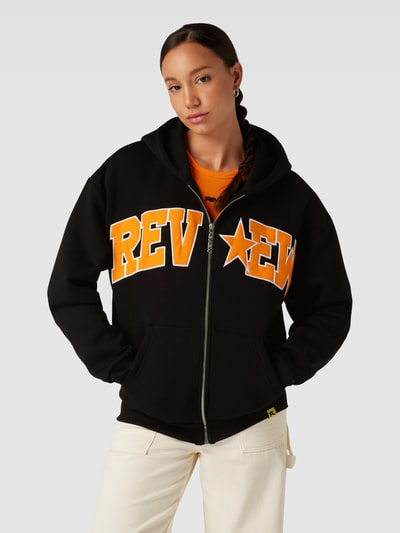 Review Sweatjacke mit College Print Black 4