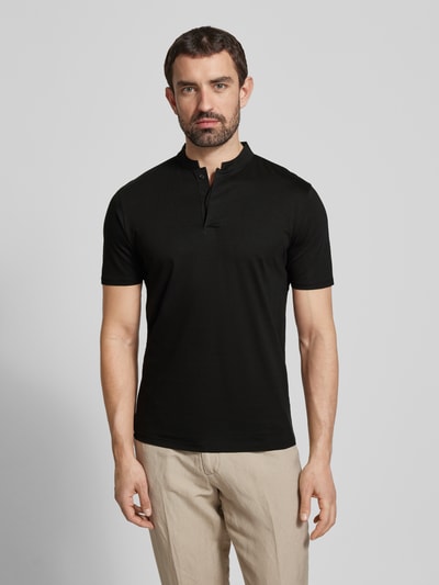 Drykorn Poloshirt mit Stehkragen Modell 'LOUIS 10' Black 4