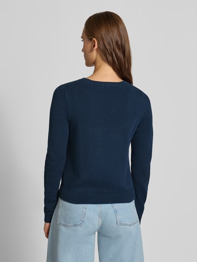 REVIEW Slim Fit Pullover aus reiner Baumwolle Dunkelblau 5