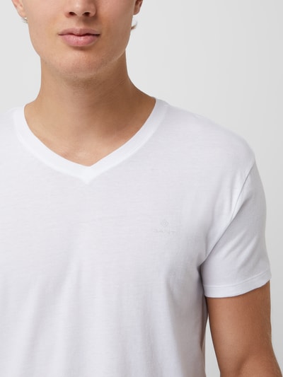 Gant T-Shirt aus Baumwolle im 2er-Pack Weiß 4