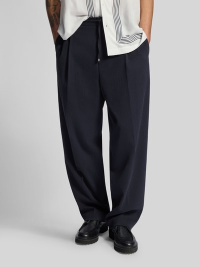 HUGO Modern Fit Hose aus Baumwoll-Mix Dunkelblau 4