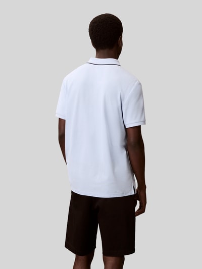 CK Calvin Klein Poloshirt mit Logo Stitching aus reiner Baumwolle Sky 5
