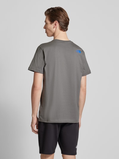 The North Face T-shirt met labelprint, model 'FINE' Antraciet - 5