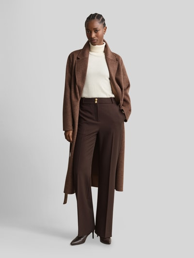 GANT Slim fit smalle broek met viscose Donkerbruin - 1