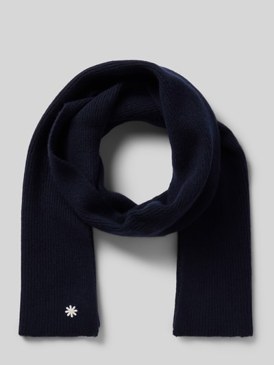 Manuel Ritz Wollen sjaal met kasjmier Marineblauw - 1