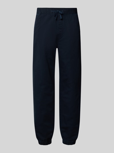 Productfoto, Straight Fit Jeans aus reiner Baumwolle van Tommy Jeans in donkerblauw denim met elastische tailleband en pijpuiteinden, 5-pocket-design, loose straight fit, puur katoen.