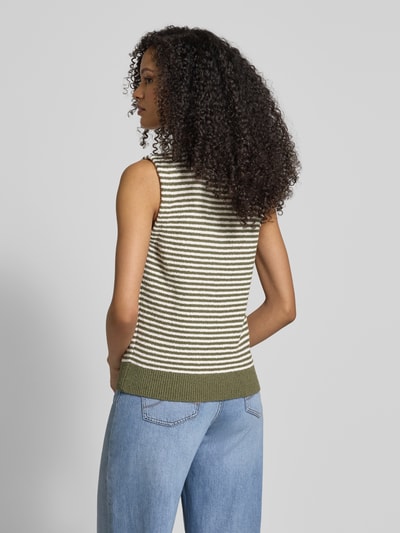 Christian Berg Woman Frise Yarn Frottee Ringel-Top Oliv 5
