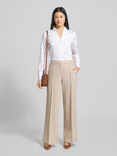 OPUS Stoffen broek met lengtenaden, model 'Maiga cozy' Beige - 1