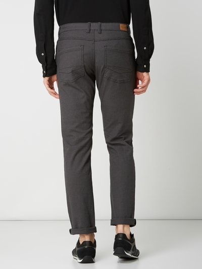 Montego Broek met reguliere pasvorm en stretch, model 'Edward' Zwart - 5