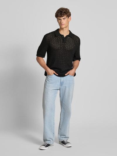 Jack & Jones Freizeithemd mit Knopfleiste Modell 'HYDRA' Black 1