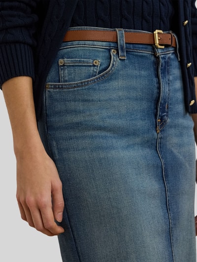 Lauren Ralph Lauren Regular Fit Midi-Rock aus Denim Jeansblau 3