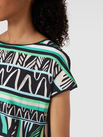 Betty Barclay T-shirt we wzory na całej powierzchni Czarny 3