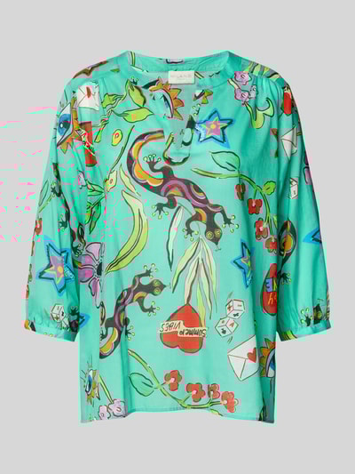 Milano Italy Regular Fit Bluse mit 3/4-Arm Mint 2