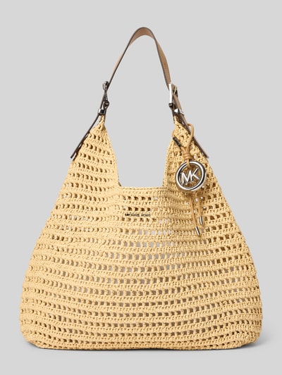 MICHAEL Michael Kors Hobo schoudertas met labelapplicatie model 'NOLITA' Beige - 2