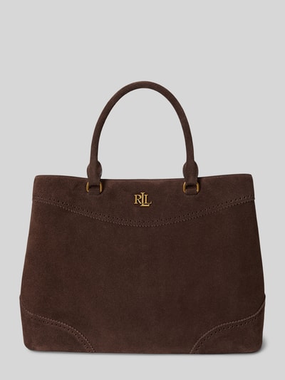 Lauren Ralph Lauren Henkeltasche mit Logo-Detail Modell 'MARCY' Dunkelbraun 2