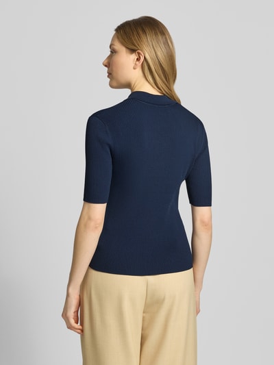 MICHAEL Michael Kors Strickshirt mit Schnürung und Umlegekragen Marine 5