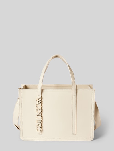 VALENTINO BAGS Handtasche mit Label-Detail Modell 'WALL' Ecru 1