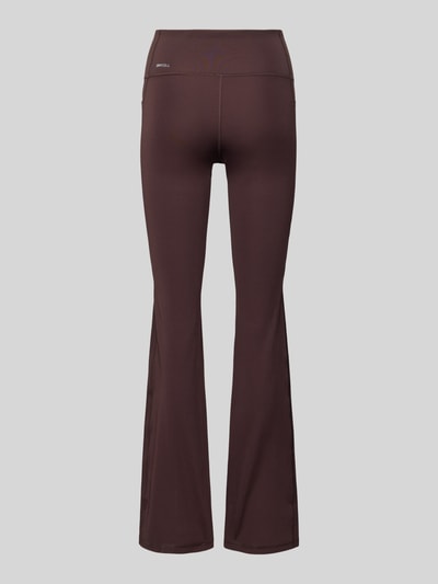 Produktfoto, Flared Leggings mit Logo von PUMA in Braun, elastischer Bund, High Waist, Material-Mix mit Stretch-Anteil, Flared Cut